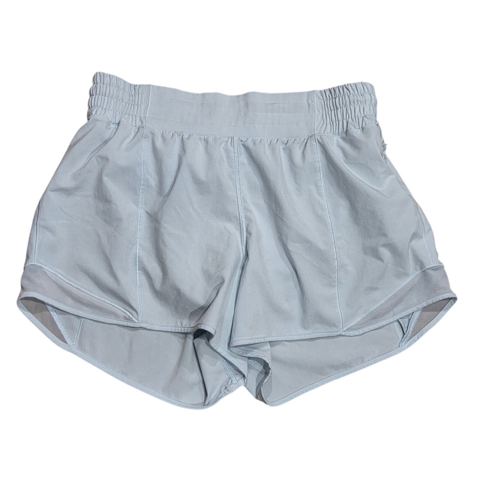 Lululemon Hotty Hot High-Rise Running Lined Short 4 Light Blue Linen Sporty 10